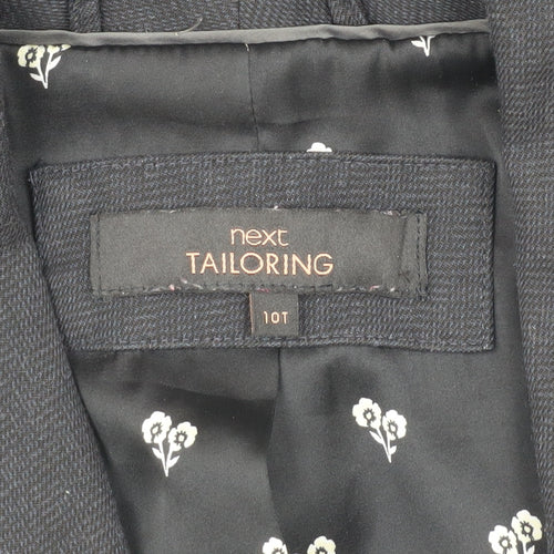 Next Women's Black Long Suit Jacket, Size 10 Tall