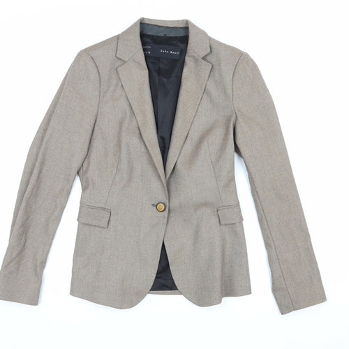 Zara Women's Brown Blazer Jacket Size 8