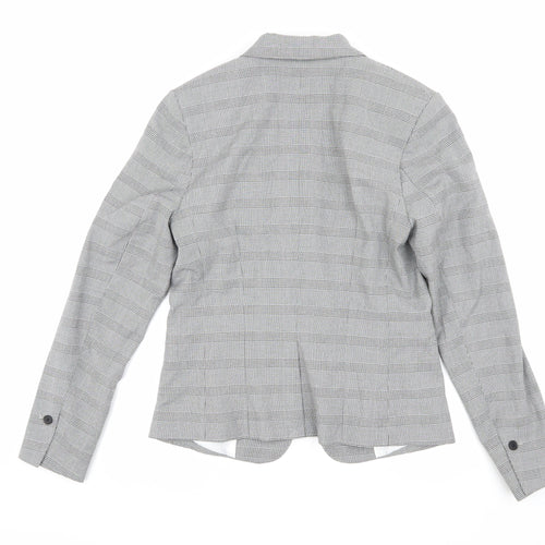 H&M Women's Grey Houndstooth Blazer Size 10