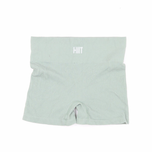 HIIT Women's Green Biker Shorts - Size M, Athletic Style