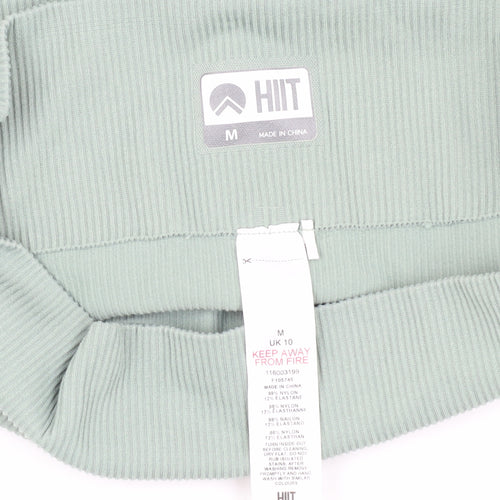 HIIT Women's Green Biker Shorts - Size M, Athletic Style