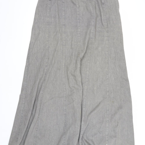 Per Una Women's Grey Denim Skirt Size 16 Casual