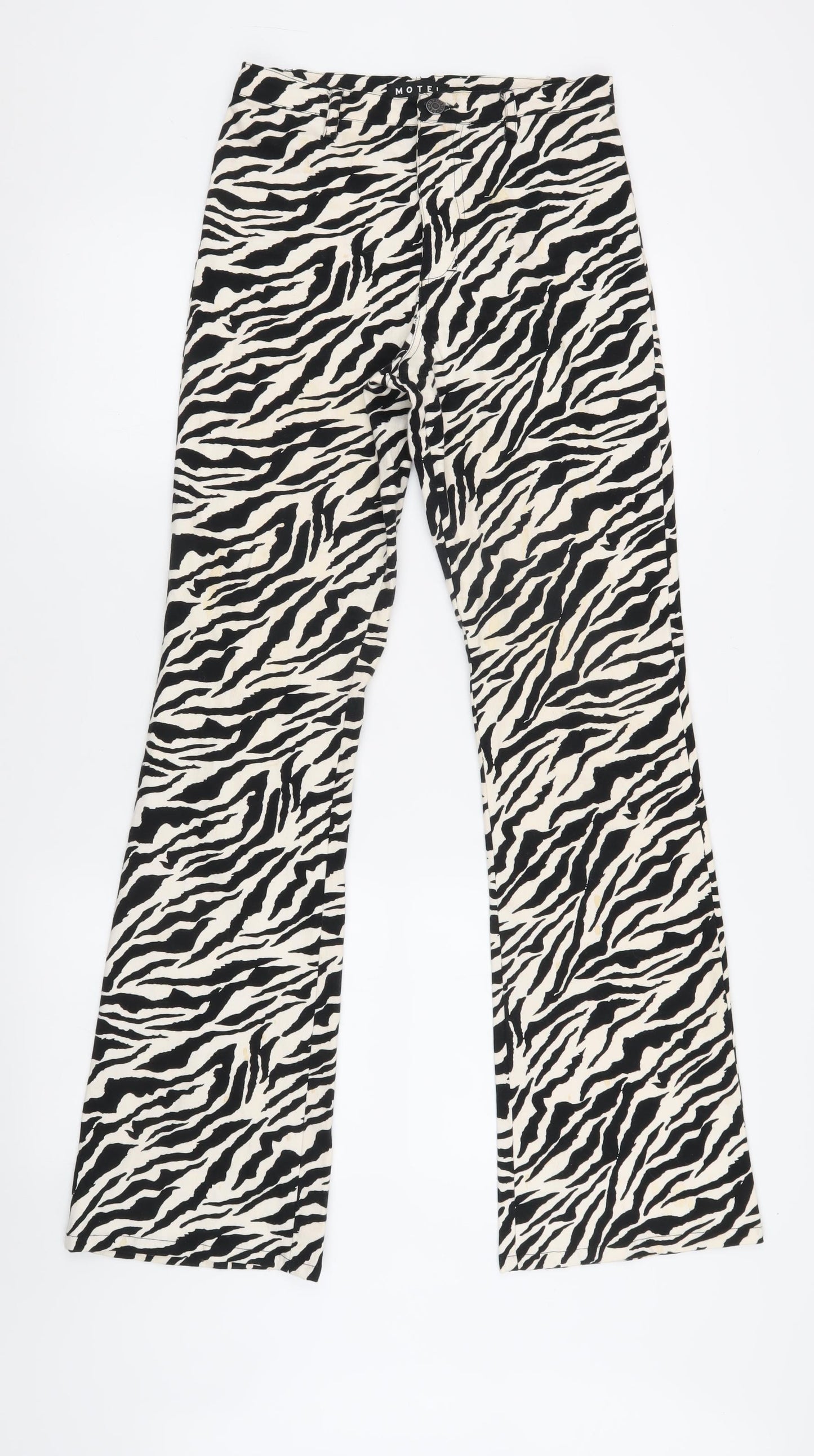 Motel Women's Flared Animal Print Trousers XS