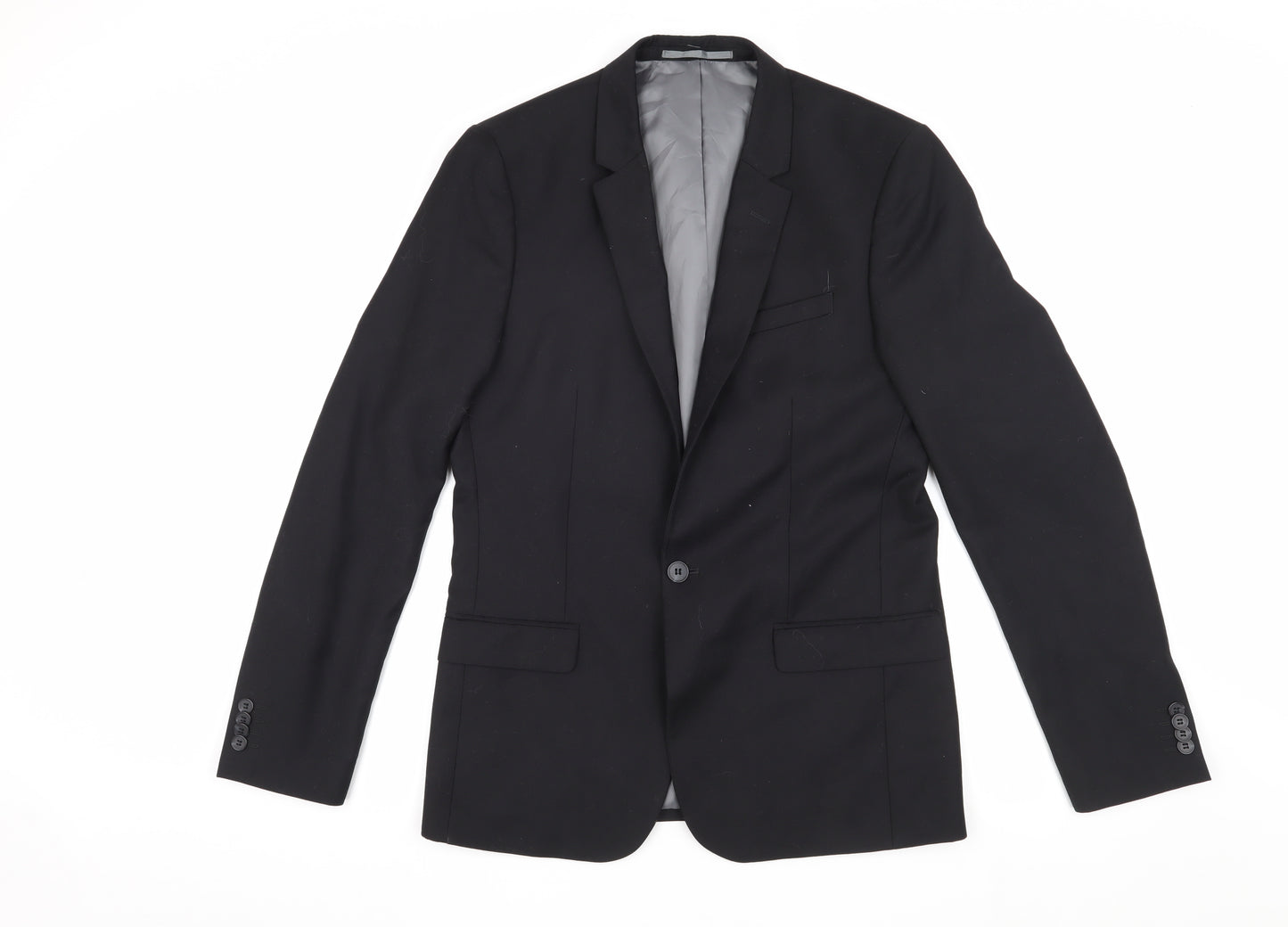 River Island Men's Black Blazer, 38R, Formal Jacket