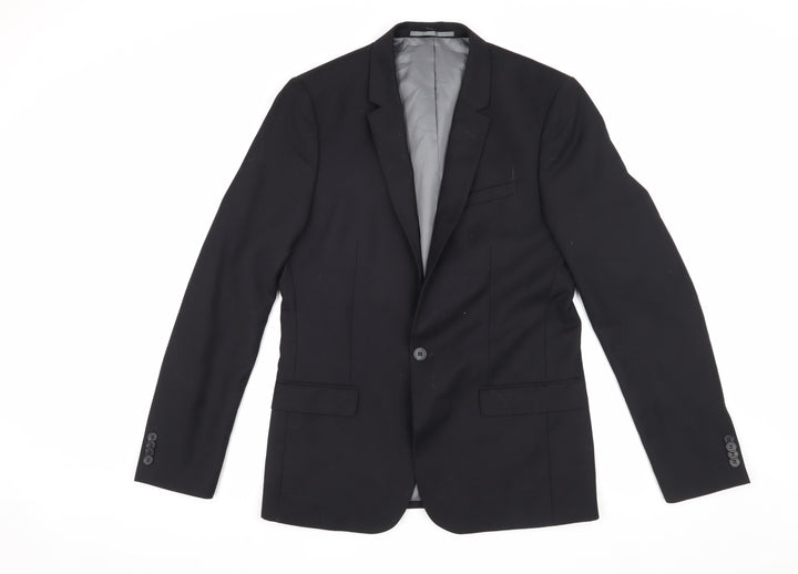 River Island Men's Black Blazer, 38R, Formal Jacket