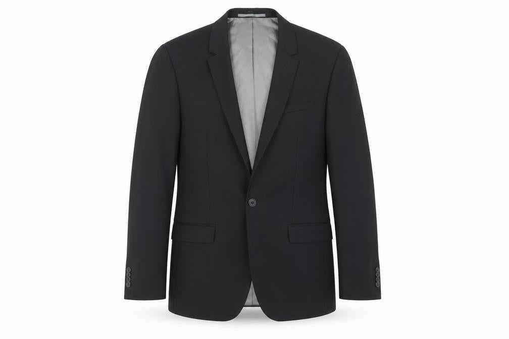 Front view of River Island Men's Black Blazer, 38R, Formal Jacket
