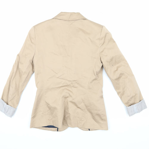 Stradivarius Women Beige Blazer Size 8 Regular Fit