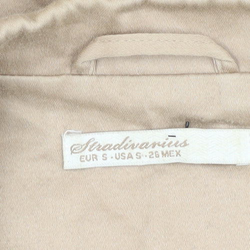 Stradivarius Women Beige Blazer Size 8 Regular Fit