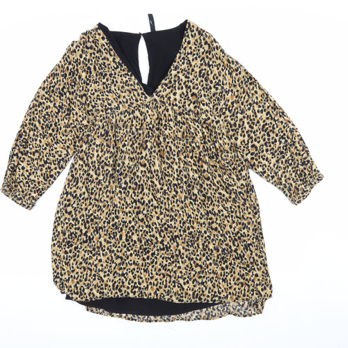 TW Collection Women's Leopard Print Shift Dress S