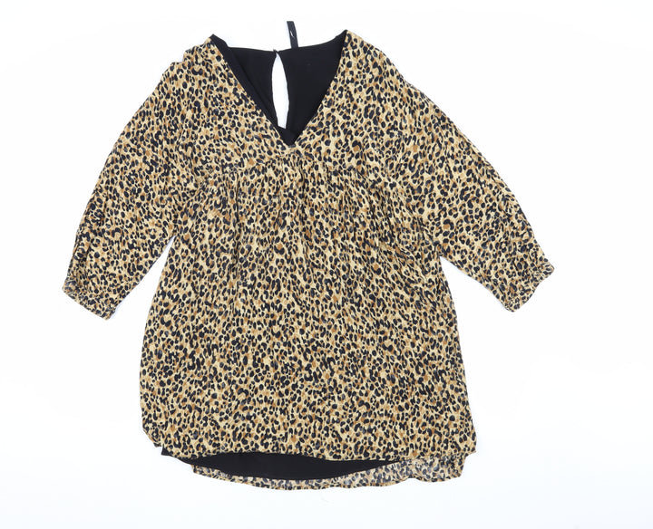 TW Collection Women's Leopard Print Shift Dress S
