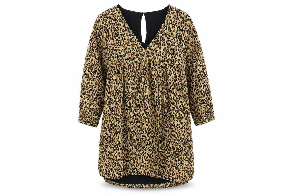 Front view of TW Collection Women's Leopard Print Shift Dress S