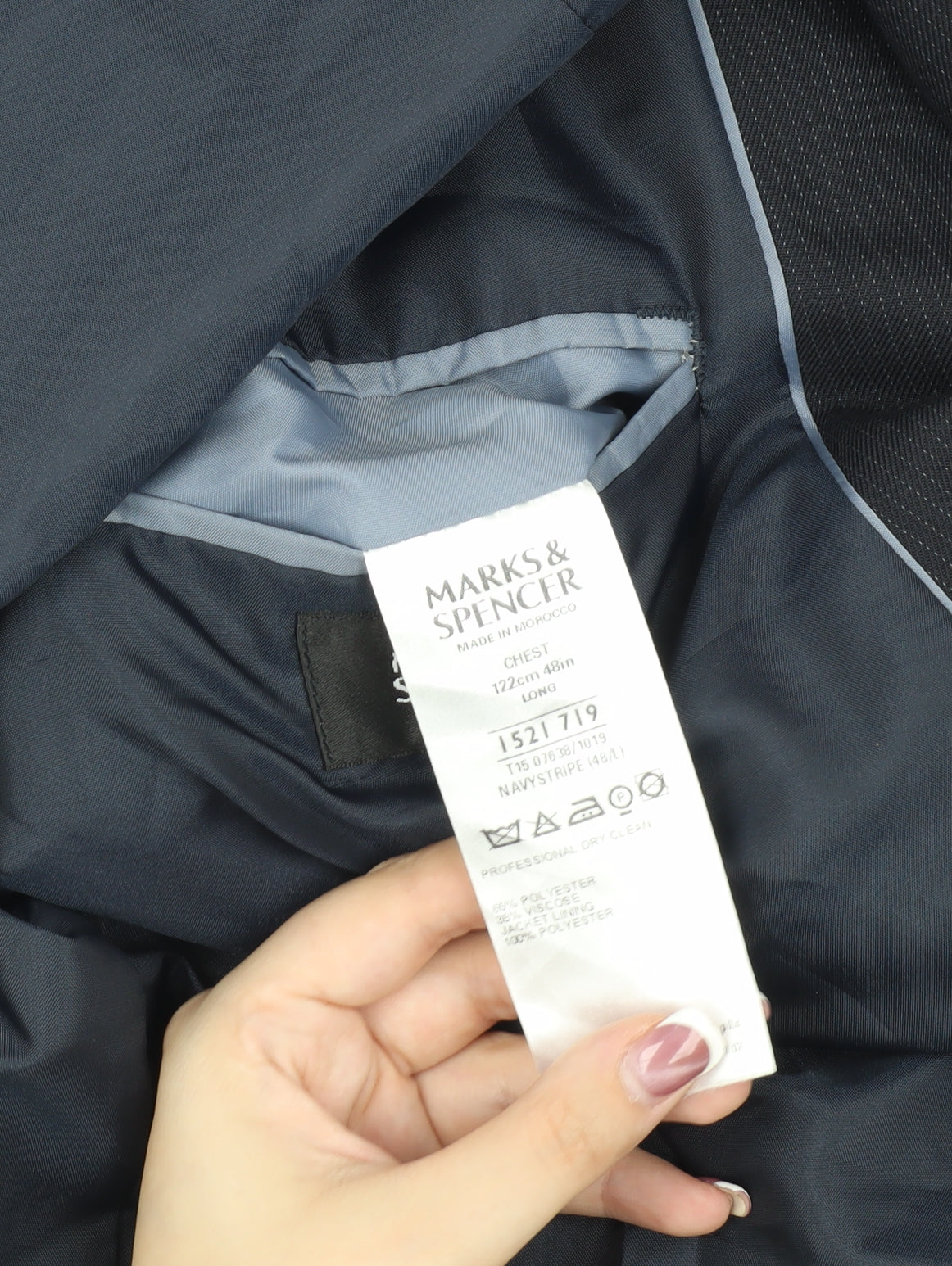 Marks and Spencer Navy Men's Blazer 48 Long Business Formal