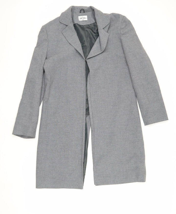 Hay Baker Women's Grey Wool Overcoat Size 10