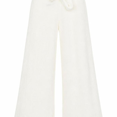 ASOS Women’s Ivory Wide-Leg Knit Trousers, Size 6
