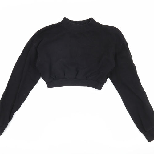 ASOS Women Black Cropped Sweatshirt UK Size 6