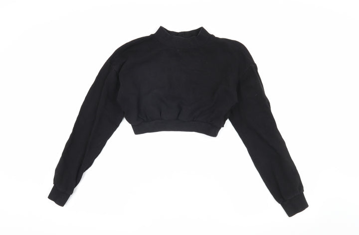 ASOS Women Black Cropped Sweatshirt UK Size 6