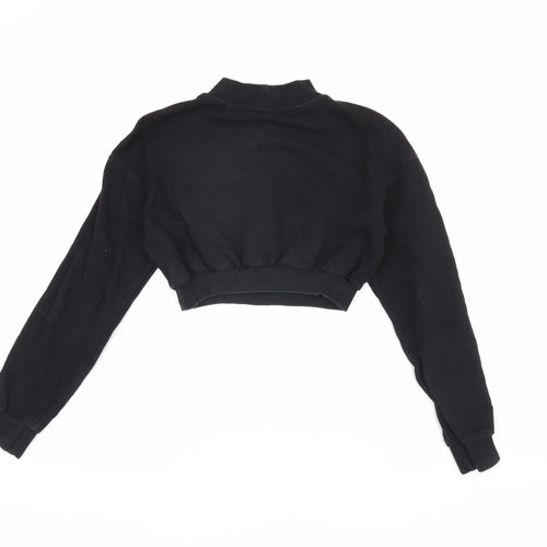 ASOS Women Black Cropped Sweatshirt UK Size 6