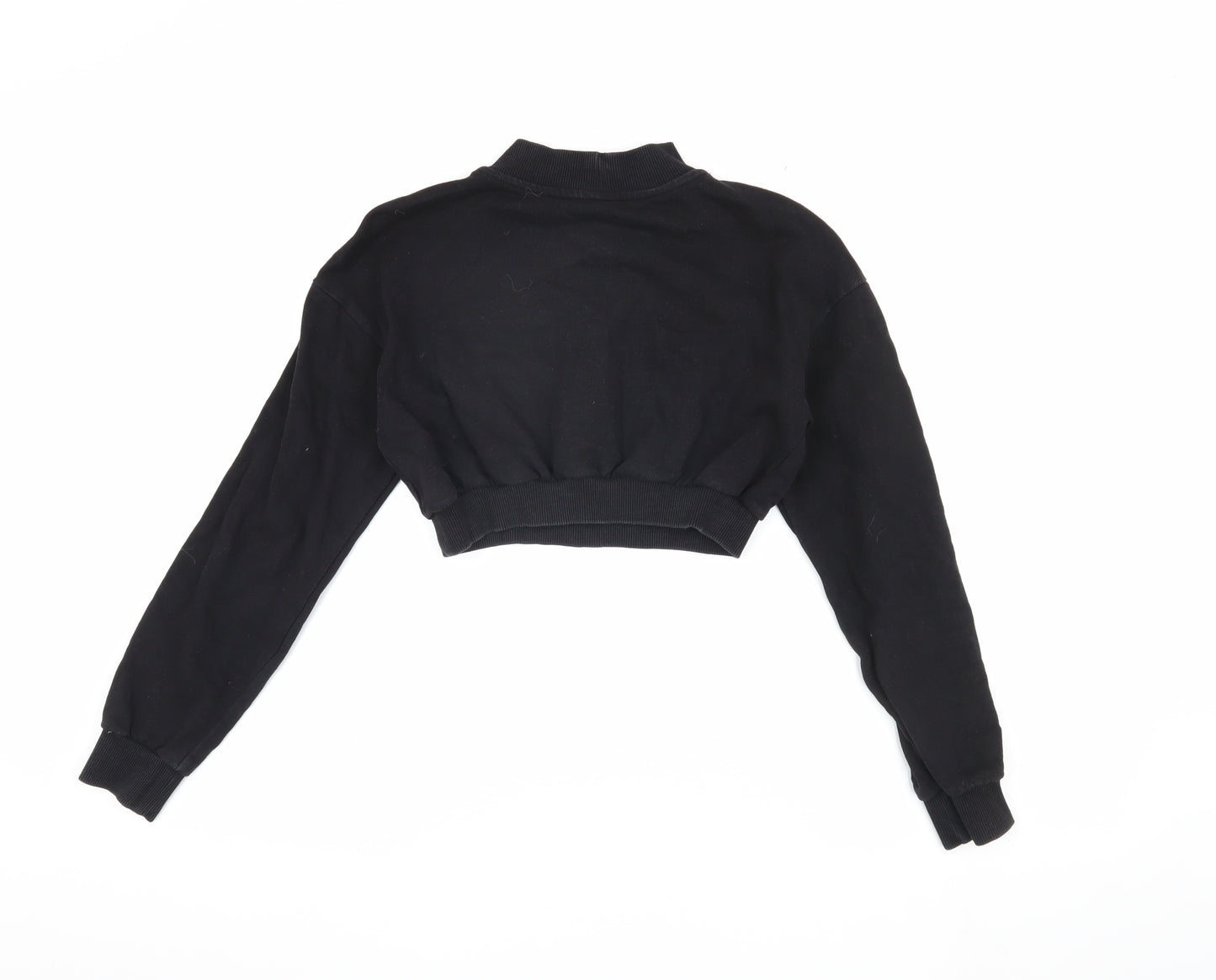 ASOS Women Black Cropped Sweatshirt UK Size 6
