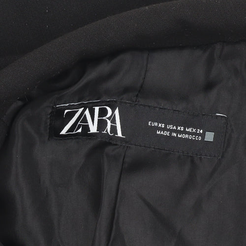 Zara Women's Black XS Blazer Double-Breasted Classic