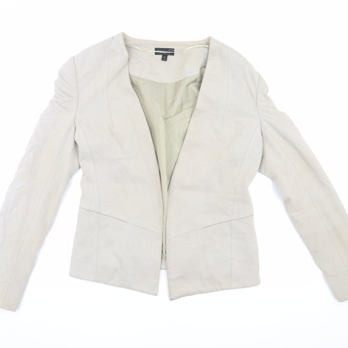 Topshop Women's Beige Blazer UK 10 Long Sleeve