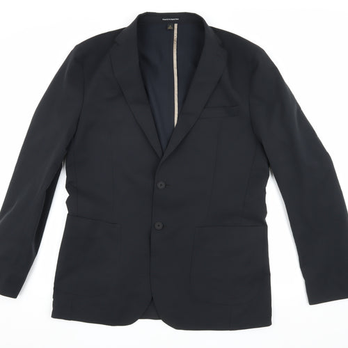 Marks and Spencer Men's Black Blazer, 40 Long, Formal