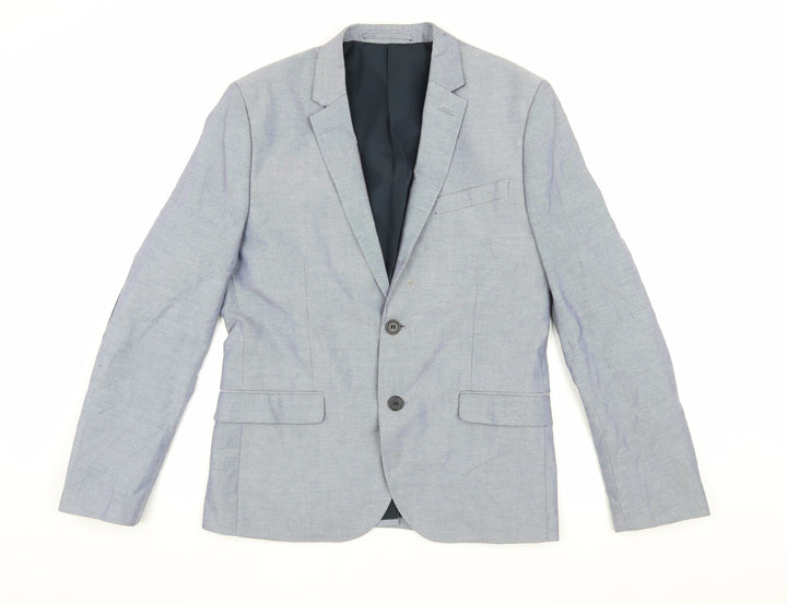 H&M Men's Blue Blazer Slim Fit Size 36R