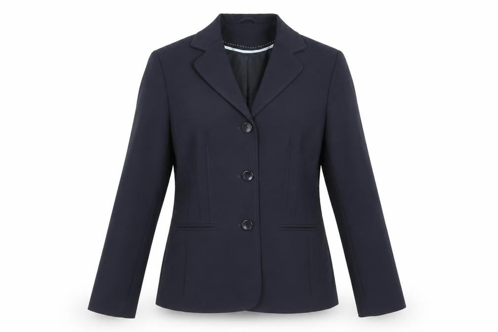 Front view of BHS Women's Blue Blazer, size 10, Classic Workwear