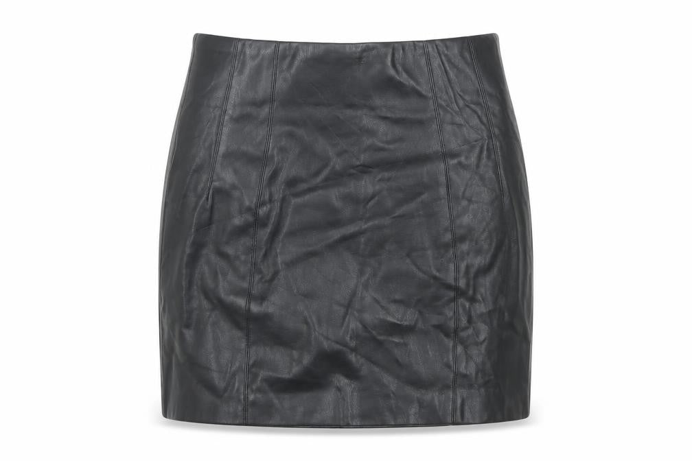 Front view of Zara Women's Black Pencil Skirt, size L, Polyester