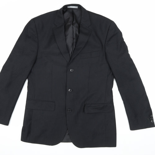 Jack Reid Men's Black Striped Blazer 40R