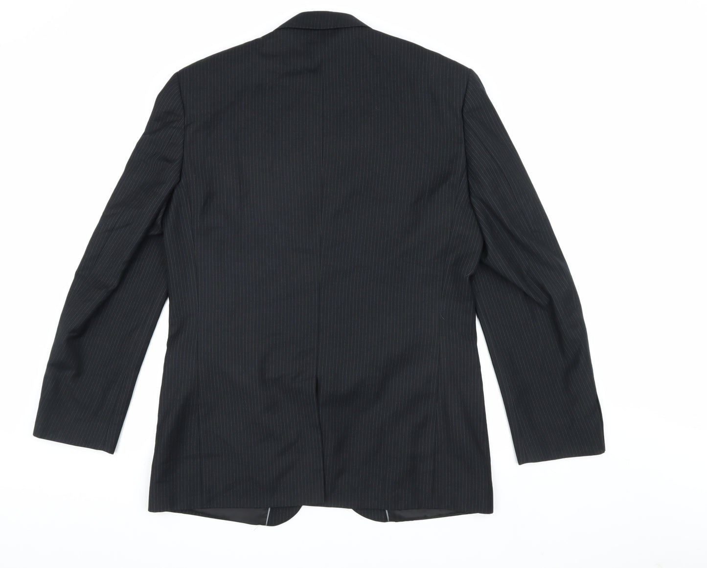 Jack Reid Men's Black Striped Blazer 40R