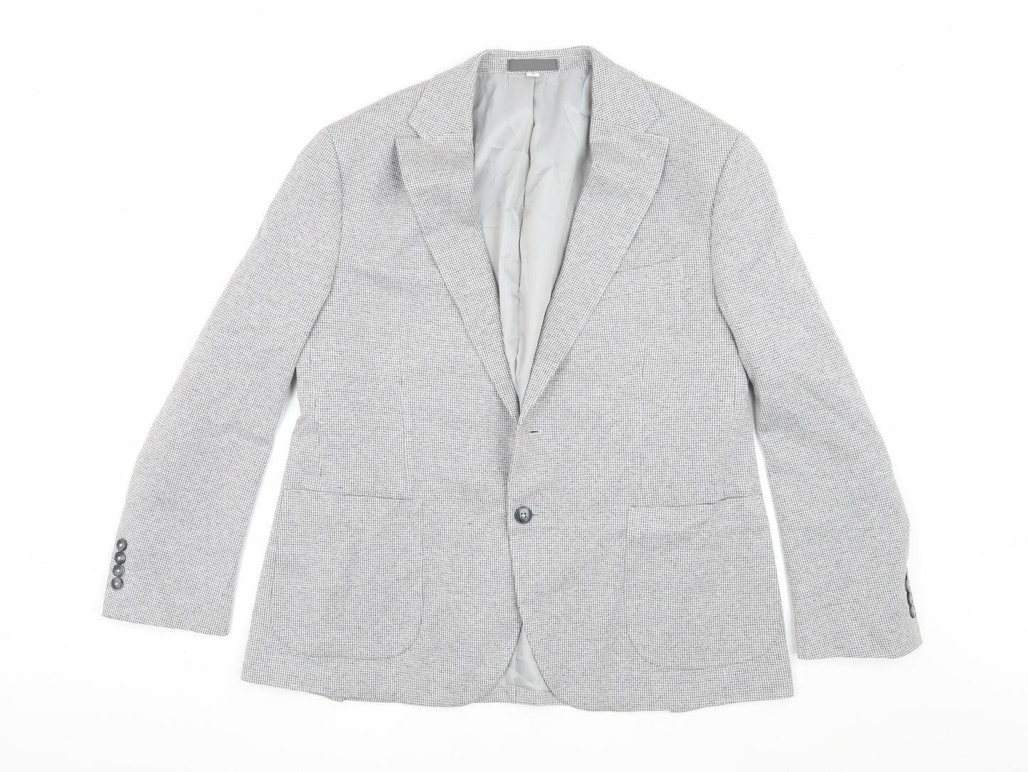 Marks and Spencer Men's Grey Blazer, Size 44S Smart Casual