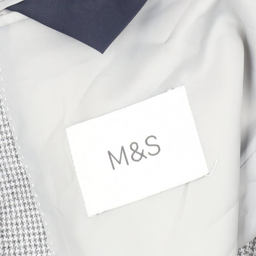 Marks and Spencer Men's Grey Blazer, Size 44S Smart Casual