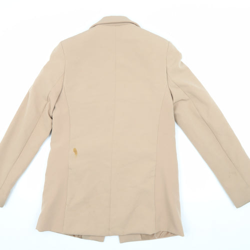 New Look Women Beige Blazer, Size 8, Lined, Regular Fit