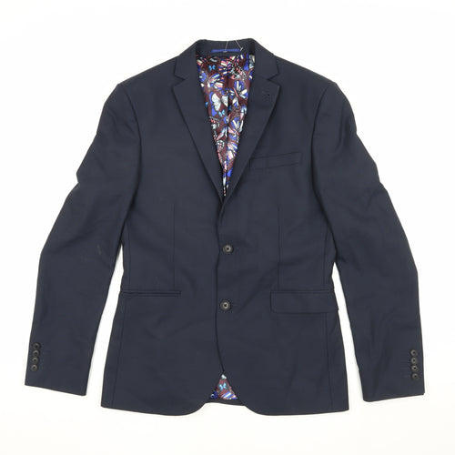 Next Men's Blue Single-Breasted Blazer 38R