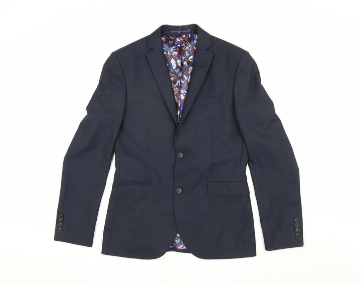 Next Men's Blue Single-Breasted Blazer 38R
