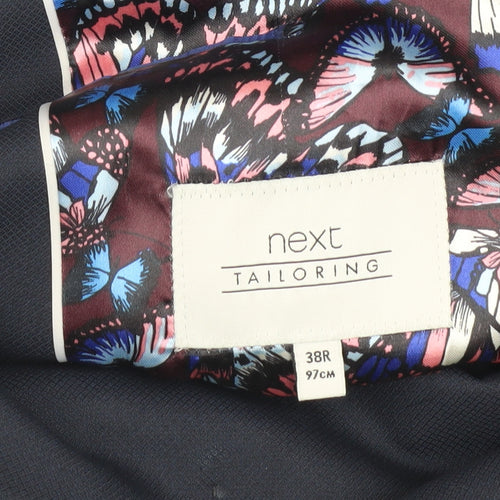 Next Men's Blue Single-Breasted Blazer 38R