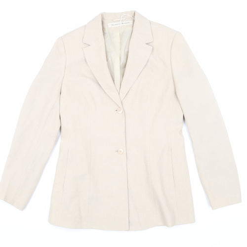 Scott & Taylor Women's Beige Polyester Blazer Size 12