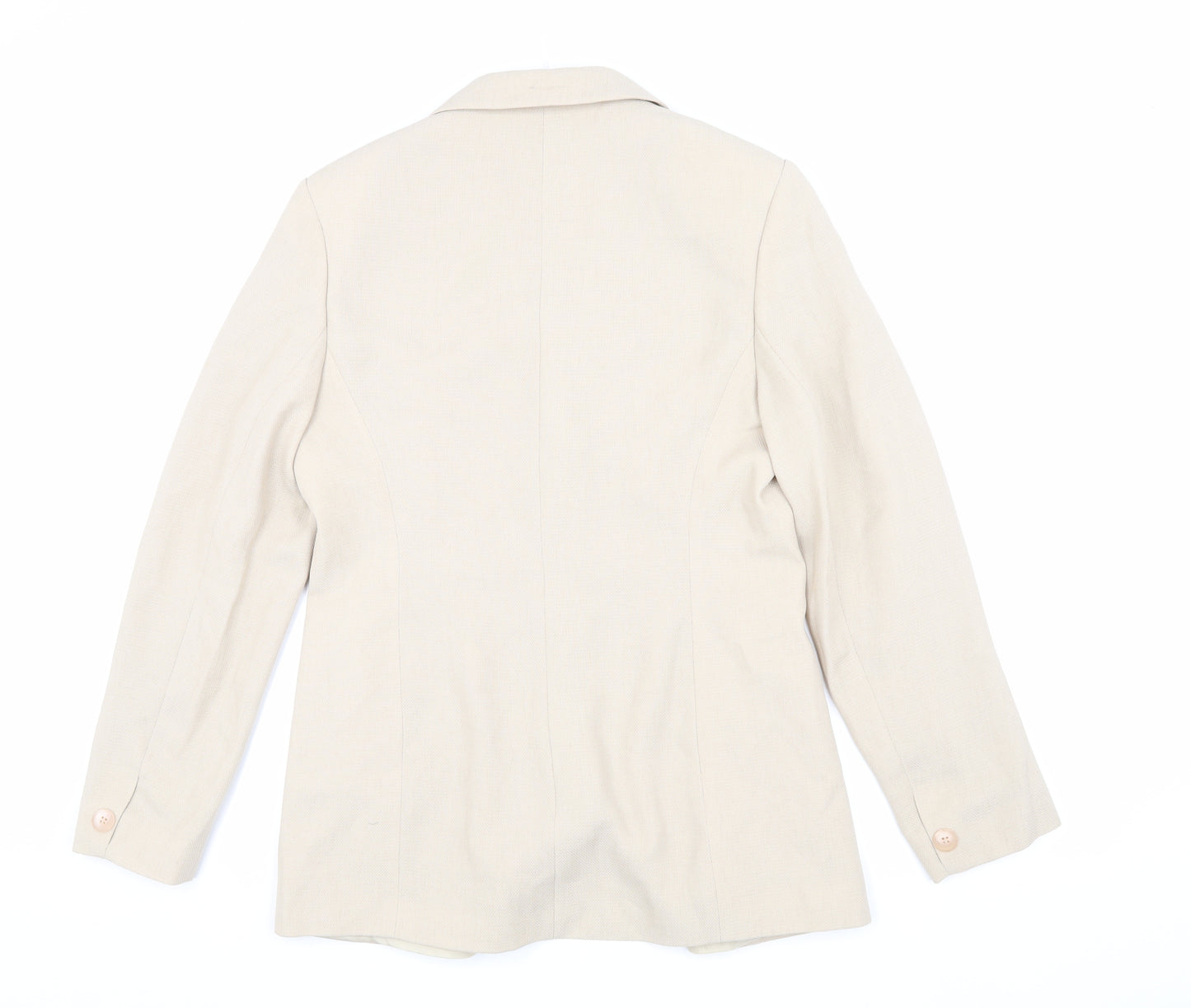 Scott & Taylor Women's Beige Polyester Blazer Size 12