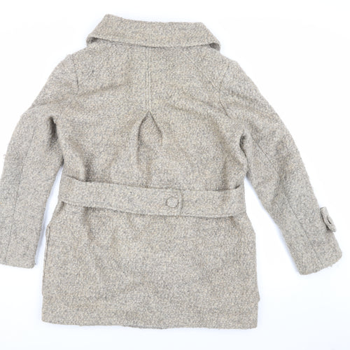 Next Women's Beige Wool Pea Coat Size 10