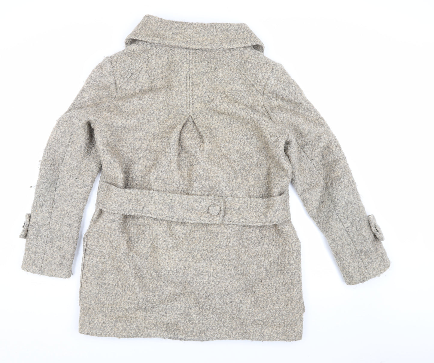 Next Women's Beige Wool Pea Coat Size 10