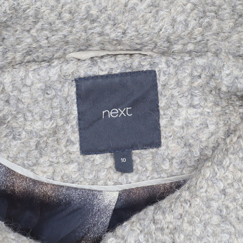 Next Women's Beige Wool Pea Coat Size 10