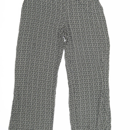 Marks and Spencer Women’s Black Geometric Trousers Size 18