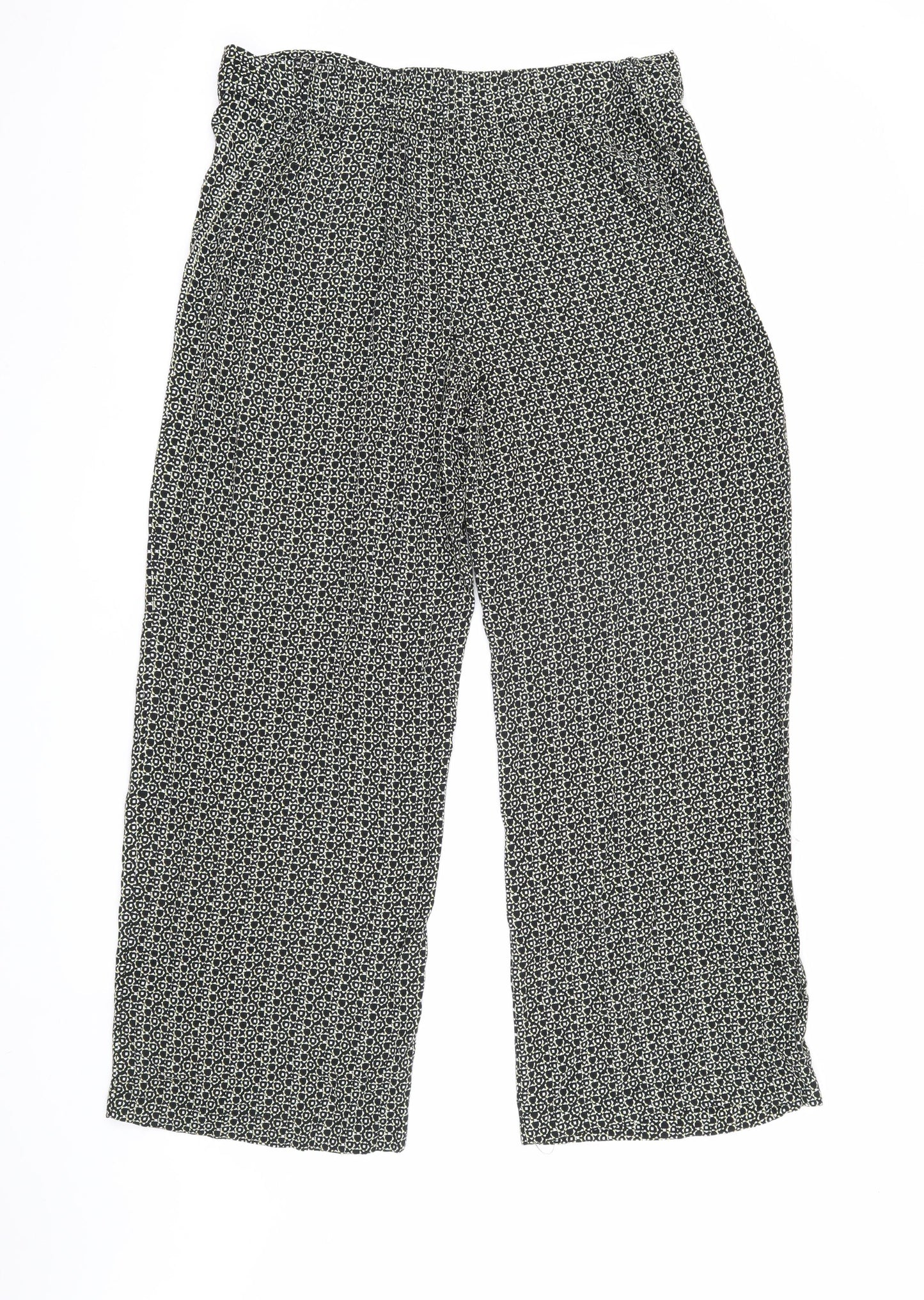 Marks and Spencer Women’s Black Geometric Trousers Size 18
