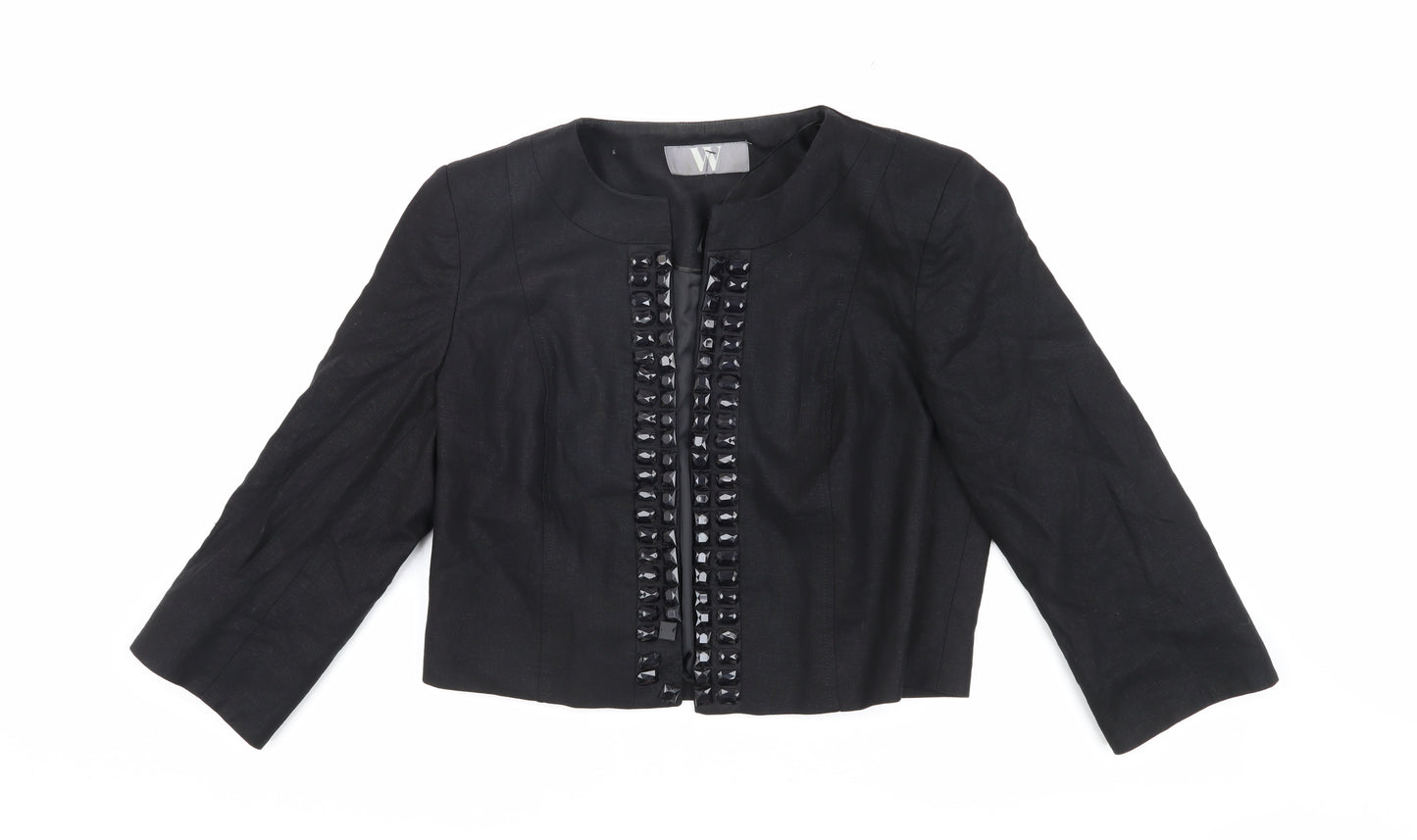BHS Women's Black Cropped Blazer Size 14