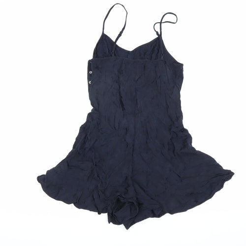 Marks and Spencer Women's Blue Size 10 Playsuit, V-Neck Sleeveless