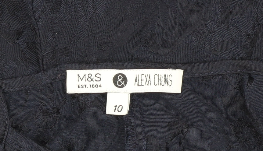 Marks and Spencer Women's Blue Size 10 Playsuit, V-Neck Sleeveless