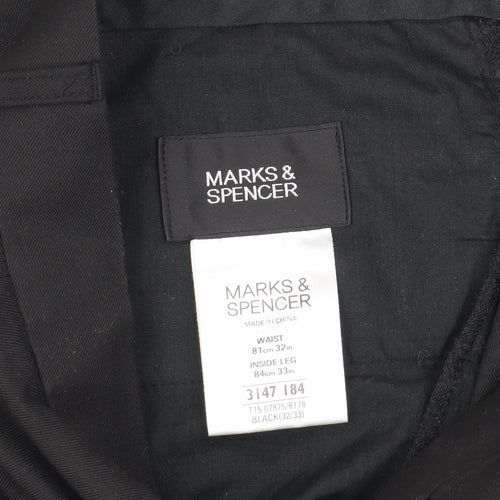 Marks and Spencer Men's Black Dress Pants 32 Inch