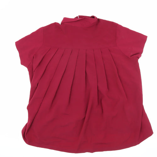 French Connection Women's Red Collared Blouse L