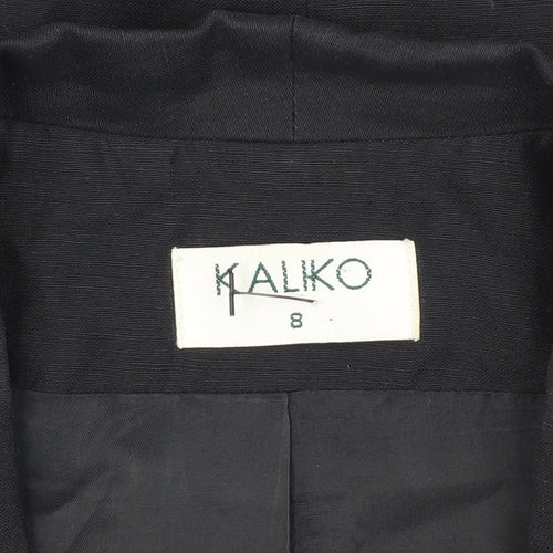 Kaliko Women's Black Blazer, Size 8, Classic Style