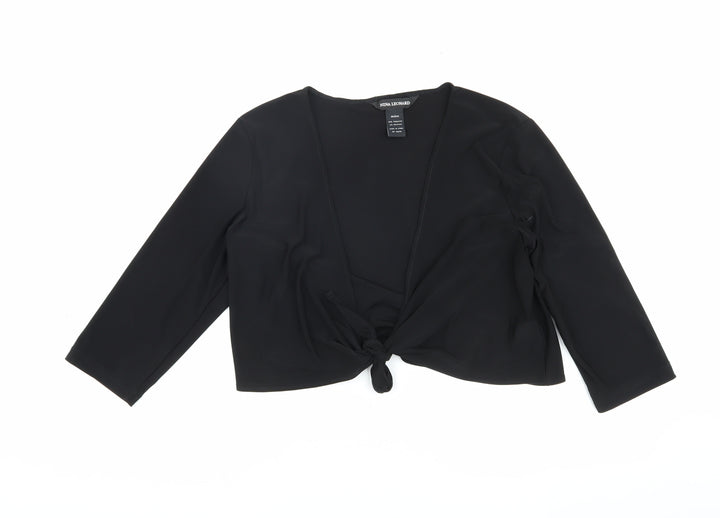 Nina Leonard Women's Black Cropped Top M